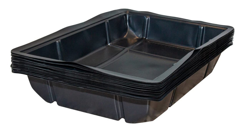 Kitty Lounge Disposable Litter Tray, Black, 25-Pack- Argee RG606/25