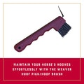 Weaver Equine Hoof Pick with Brush, Durable Compact Horseshoe Picks with Plastic Handle, Equine Supplies for Horse Shows