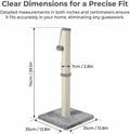 Dimaka 29" Height Tall Cat Scratching Post, Claw Scratcher with Sisal Rope and Covered with Soft Smooth Plush, Vertical Scratch [Full Strectch] for Standard Size Cats(Grey, 29 inches for All Cats)