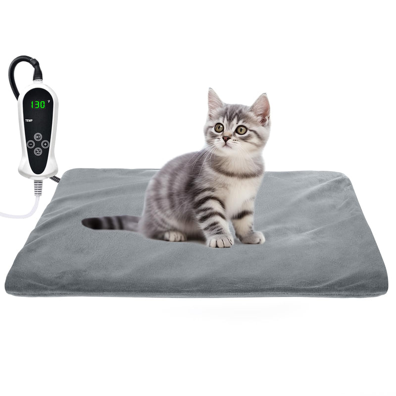 RIOGOO Pet Heating Pad, Upgraded Electric Dog Cat Heating Pad Indoor Waterproof, Auto Power Off (S 17.5