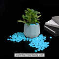 100pcs Glow in The Dark Pebbles Stones, DIY Decorative Luminous Stones, Blue Glowing Rocks for Garden Lawn Yard, Walkway