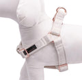 ARING PET Dog Halter Harness, Velvet Dog Harness, Adjustable No Pull White Dogs Halter Harness.