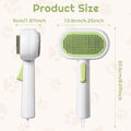 2 in 1 Double Sided Cat Brush,Self Cleaning Shedding Brush for Indoor,Dog Bunny Pet Grooming Tool,Cat Comb with Release 