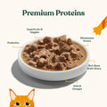 Made by Nacho Wet Cat Food Variety 12 Pack (3oz Each), Cage-Free Chicken, Sustainably Caught Salmon, Grass-Fed Beef with