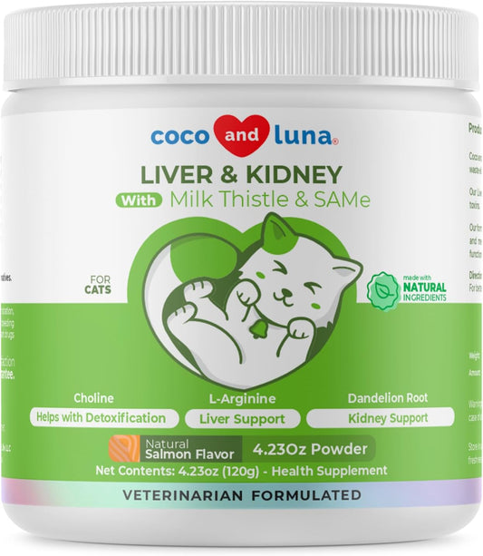Milk Thistle for Cats Liver Support, Kidney Health & Detox Support, 120g