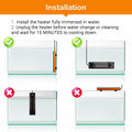 hygger Aquarium Heater 300W/500W/800W/1000W, Submersible Fish Tank Heater