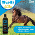 EQyss Mega-Tek Equine Horse Rebuilder - Repair & Strengthen Dry Hooves, Manes, Tails - Reduce Hair Breakage, Condition B