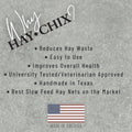 hay chix Half Bale Hay Net for Horses | 1 3/4" Holes, Turquoise Rope