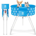 Tmkit Dog Bathtub for Dogs, Elevated Dog Bath Tub for Pet Grooming and Bathing Shower, Portable, Foldable with Safety Lock, Professional Pet Washing Station for Small Midel Dogs Cats (Blue)
