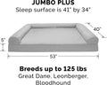 Furhaven Replacement Dog Bed Cover Quilted Sofa-Style (COVER ONLY), Machine Washable - Silver Gray, Jumbo Plus (XX-Large