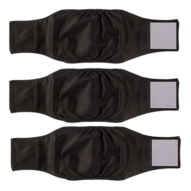 Washable Reusable Dog Diapers Male, 3 Packs Breathable Male Dog Wraps Belly Bands Male Dogs Dog Diapers Black XS