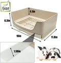 kathson Large Rabbit Litter Box Trainer, Potty Corner Toilet with Drawer Bigger Pet Pan for Adult Hamster, Guinea Pig, F