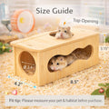 Medium Wooden Hamster Inspired Tunnel with Side & Top Windows Tunnel Toy Dreamy Cloud-Inspired Hideout with Smooth Strea