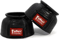 Jeffers Horse Rubber Bell Boots with Double Fastener, Black