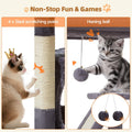 Taoqimiao Cat Tree,38.5-Inch Cat Tower for Indoor Cats,Suitable for Kittens with Luxurious cat condo, Adjustable Baskets and Luxurious Perch MS029SG Smoky Gray