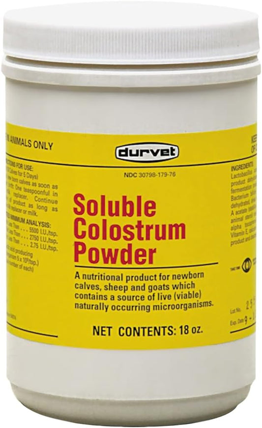 Durvet Soluble Colostrum Powder, 18 Ounce Container