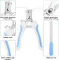 7pcs Pet Grooming Kit, Self-Cleaning Brush Shedding Kit with Nail Clipper, Flea Comb, Shampoo Bath Brush, Finger Toothbr