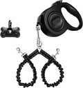 9.8 FT Dual Retractable Dog Leash for 2 Small Breeds Up to 44lbs Each