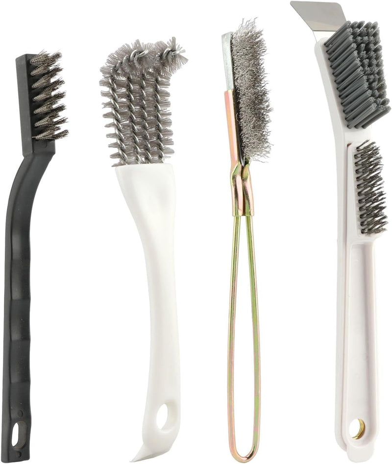 Bird Cage Cleaning Brush Kit, Bird Poop Remover Cleaning Tools Accessories for Small,Medium,Large,Tall, 4-Piece Multi Fu