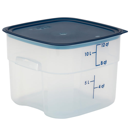 Cambro FreshPro 12 Quart (QT) Food Storage Container with Lid (Restaurant Grade) - for Food Prep, Commercial Kitchen, Pet and Dog Food Container (Translucent)