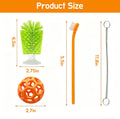 3 Pcs Turtle Tank Accessories, Tortoise Brush with Suction Cup, Feeder Ball