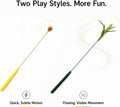 Cat Teaser Wands 2 Pack, Natural Feather, Two Feather Styles