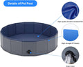 Foldable Dog Bath Pool, Collapsible Pet Swimming Pool Bath Tub for Dog Cat, Anti-Slip Pets Bath Tub Suitable for Indoor 