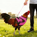 Chicken Harness and Leash Set,Hen Pink Vest Escape Proof for Duck Goose Rooster