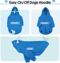 Lelepet Dog Costume Shark, Warm Fleece Dog Halloween Hoodie, Blue, M
