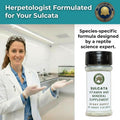 Sulcata Tortoise Calcium & Multivitamin Powder - Herpetologist Formulated Vitamin and Mineral Powder for Reptiles with H