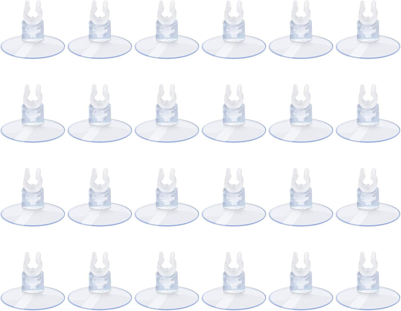 AQUANEAT Aquarium Suction Cups, for Fish Tank Airline Tubing, with Clips 3/16