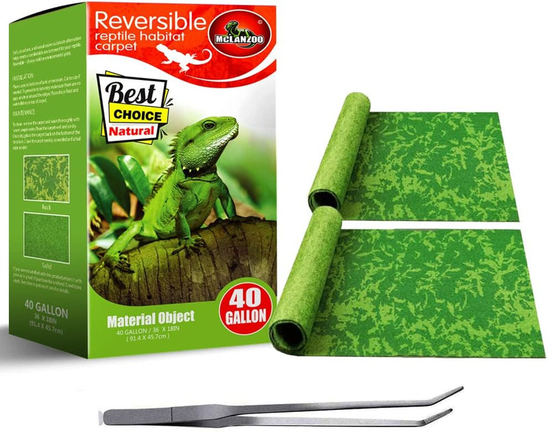 Reptile Carpet, 36 * 18in Pet Terrarium Liner,Reptiles Cage Mat/Substrate for Snakes, Chameleons, Geckos ands Kitchen Us