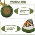 6 Pcs Cricket Water Bowl Plastic Reusable Feeding Dish Mini Bowl with 6 Pcs Sponge for Hermit Crab Cricket Scorpion Ant 