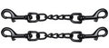 DEYACE Metal Dog Collar Safety Clip, 2 Pack Heavy-Duty Backup for Prong Collar, Dog Harness Collar Connector 8inch