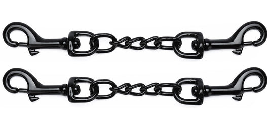 DEYACE Metal Dog Collar Safety Clip, 2 Pack Heavy-Duty Backup for Prong Collar, Dog Harness Collar Connector 8inch