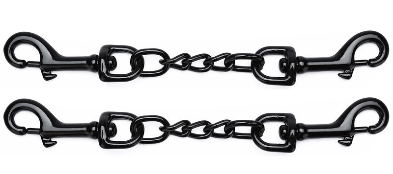 DEYACE Metal Dog Collar Safety Clip, 2 Pack Heavy-Duty Backup for Prong Collar, Dog Harness Collar Connector 8inch