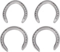 Fdit 4Pcs Aluminium Alloy Horseshoes Horse Riding Tool Equipment Accessories(3#)