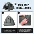 Nockovi Anti-Anxiety Open Pet Tent, Calming Hideaway Monitoring Bed for Cats & Small Dogs, Breathable Mesh, Tool-Free Setup, Indoor Outdoor Travel, Grey