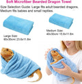 6Pcs Bearded Dragon Pool – Foldable Reptile Bathtub & Towel (Large or Medium Size), Bath Brush, Spray Bottle & Plastic Tweezers for Bearded Dragons, Bearded Dragon Bath Accessories (Medium)