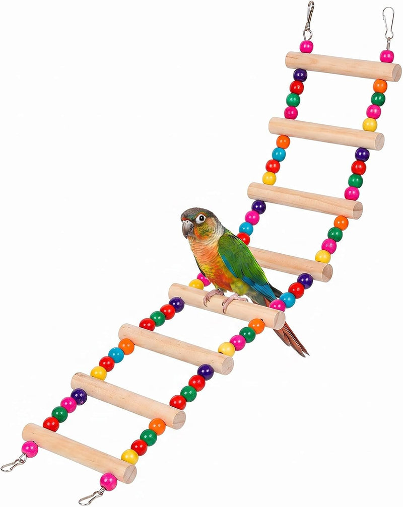 Bird Cage Ladder 17.7 x 3.93 in Climbing & Swing Toys Parakeets Cage Accessories Wooden Bird Playground Hanging Ladder f