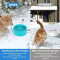 3.2L Heated Water Bowl for Outside Animals, Pet Heated Dog Bowl in Winter