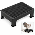 Litter Box Step for Automatic Litter Boxes, Double-Layer Litter Trapper Step Platform, Adjustable 3.5" & 6", Non-Slip 16.5" x 12.6" Cat Litter Step Ramp for Senior Cats & Kittens