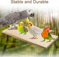Litewoo Parrot Bird Wood Perch Platform Large Stand Shelf for Budgie, 2PC