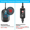 DaToo Small Aquarium Heater 50W Mini Fish Tank Heater 50 Watt Submersible with LED Temperature Display