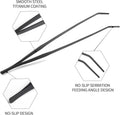 Aquarium Tweezers Extra Long 15 inches Feed Tong Clamps - FEITA Straight and Curved Stainless Steel 38cm Tweezers Set fo