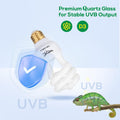 UVB Bulb for Reptiles, 5.0 13W UVB Light for Reptiles, Hygger zoo UVA UVB Reptile Light Bulb Reptile UVB Bulb UVB Light 