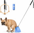 Pooper Scooper for Dogs, Hands-Free Pet Waste Pickup Tool, Foldable 8 Inch Design with 32 Inch Extendable Handle, Stainl