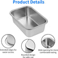 Ohtomber Stainless Steel 1.25 Gallons Large Dog Water Bowl, Metal Pet Dog Water & Food Bowl No Spilling, Outdoor Feeder Dish Plate for Cat, Big, Extra Large Pet