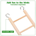 3 Pcs Bird Ladder, Wooden Bird Cage Ladder Bird-Ladder for Cage Climbing Ladders for Parakeets Parrots Cockatoo(4, 6, 8 