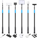 AquaMiracle 6 in 1 Aquarium Cleaning Tool Kit Fish Tank Cleaning Kit for 20-160 Gallon Tank with Telescopic Long Handle,
